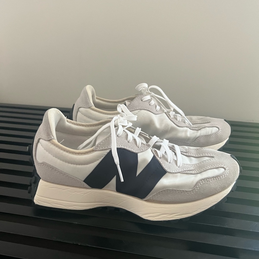 New Balance Cream and Gray Sneakers